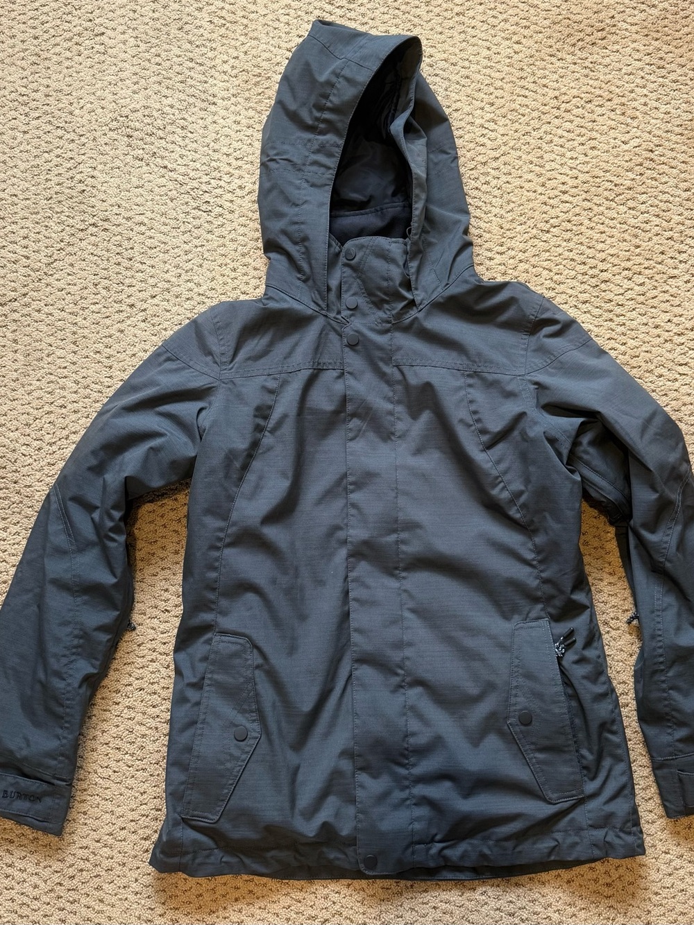 Burton Hooded Ski Jacket in Dark Gray